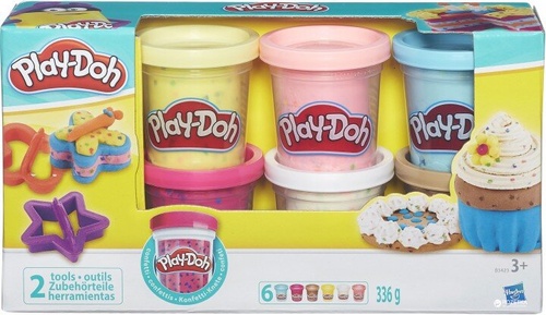 Колекція пластиліну Hasbro Play-Doh з конфетті, 6 кольорів (B3423)