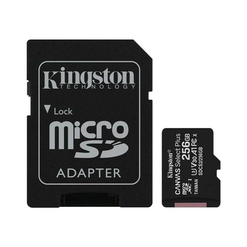 Карта пам'яті microSDXC (UHS-1) Kingston Canvas Select Plus 256Gb class 10 А1 (R-100MB/s) with adaptor (SDCS2/256GB)