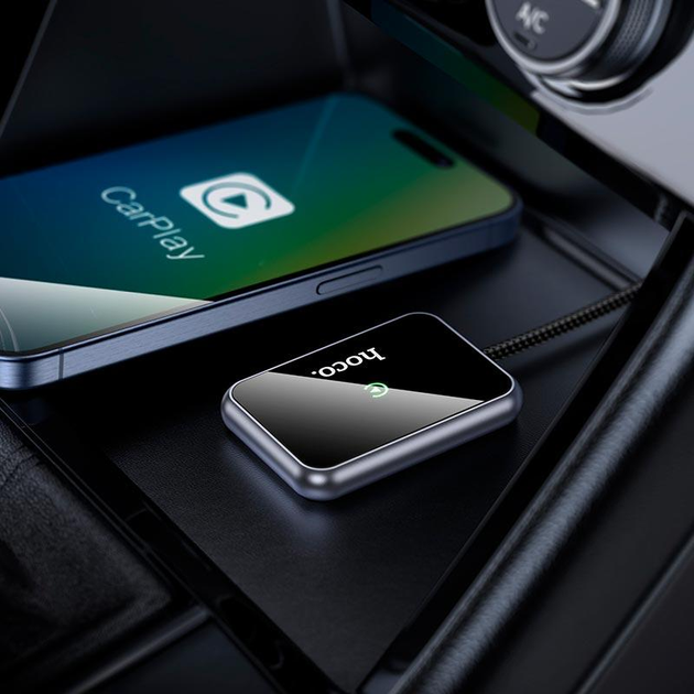 Адаптер HOCO HU1 Way car wireless CarPlay adapter Metal Gray (6942007623674)