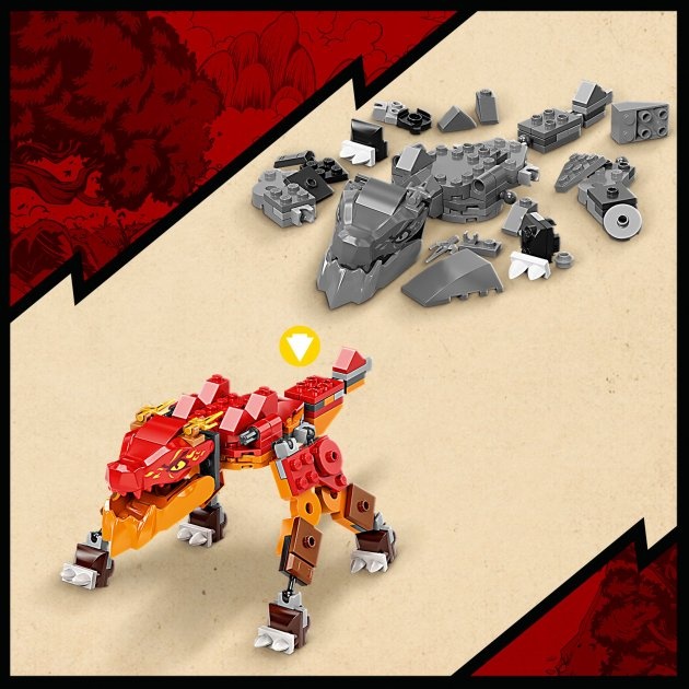 Конструктор LEGO NINJAGO Вогняний дракон Кая EVO 204 деталі (71762)
