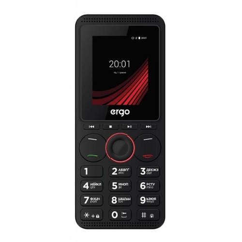 Мобільний телефон Ergo F188 Play Black, Чорний