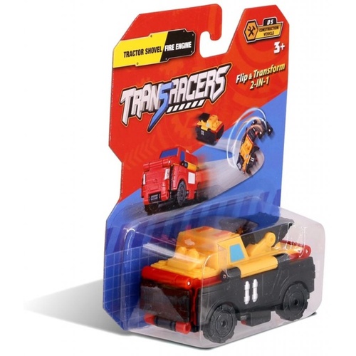 Машинка-трансформер TransRacers 2в1 Экскаватор - Пожарная машина (YW463875-14)