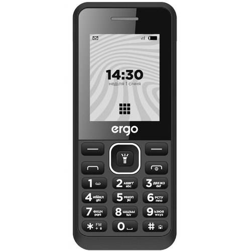 Мобільний телефон Ergo B242 Black, Чорний