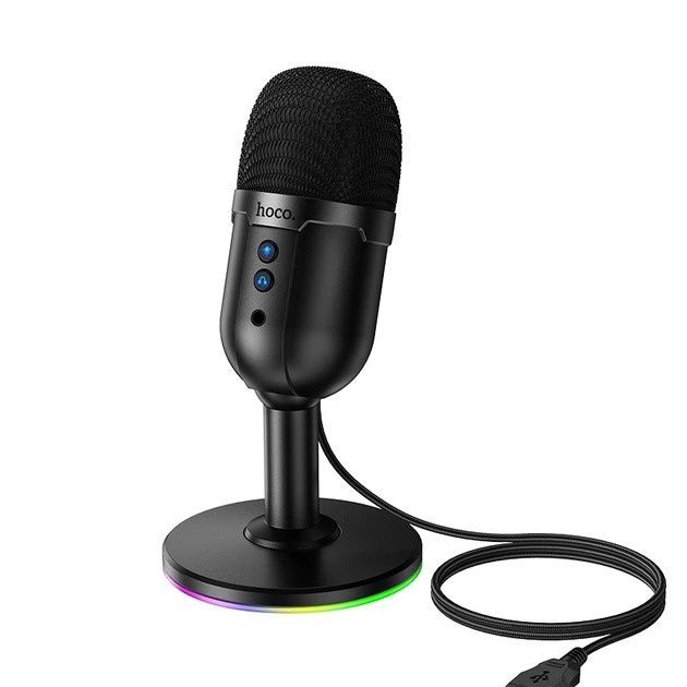 Микрофон настольный HOCO L25 Bright (USB-A) Black (6942007673792)