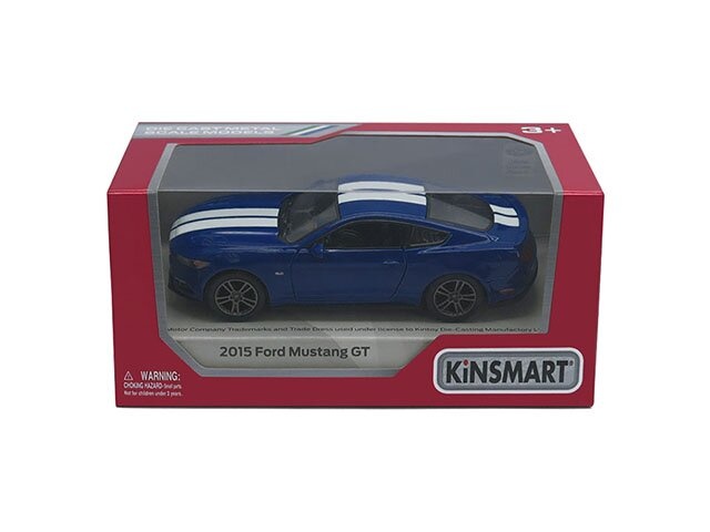 Машинка Kinsmart Ford Mustang GT w/ printing 2015 1:38 KT5386WF