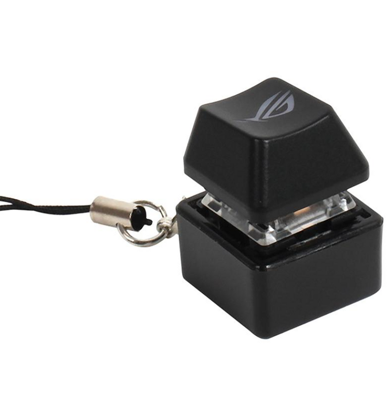 Брелок-кликер RGB с механическим свичем, антистресс клавиша, keycap fidget для геймеров, Черный