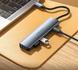 USB-хаб конвертор та кардрідер BOROFONE DH15 Buddy Type-C 6-in-1 adapter Metal Gray (6941991115585)