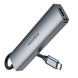 USB-хаб конвертор та кардрідер BOROFONE DH15 Buddy Type-C 6-in-1 adapter Metal Gray (6941991115585)