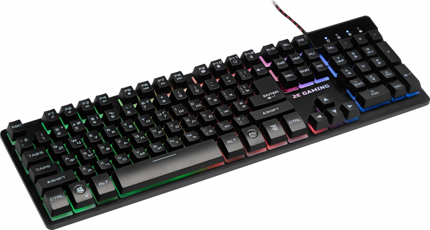 Клавіатура ігрова 2E GAMING KG280 LED USB Black Ukr (2E-KG280UB)