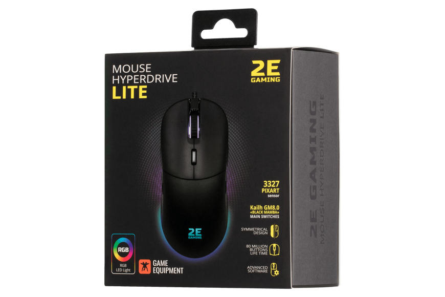 Ігрова мишка 2E Gaming HyperDrive Lite, RGB Black (2E-MGHDL-BK)