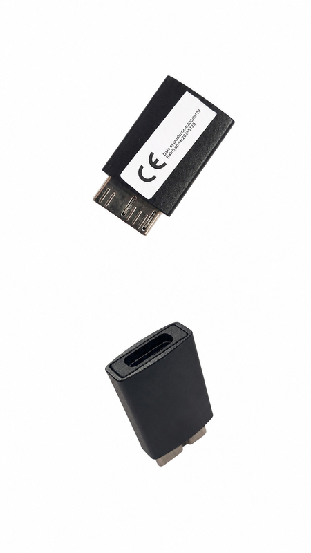 Адаптер переходник Apx USB Type-C на USB 3.0 Micro-B для подключения портативных жестких дисков HDD/SSD, OTG, черный (KST-0048)