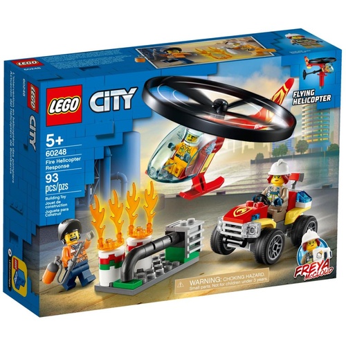 Конструктор LEGO City Fire Пожежний загін на вертольоті 93 деталі (60248)