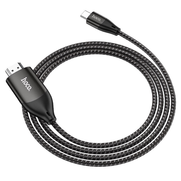 Кабель HOCO UA16 Type-C to HDTV HD on-screen cable 2м Metal Gray (6931474755025)