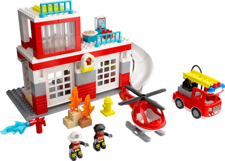 Конструктор LEGO DUPLO Town Пожарная часть и вертолёт 117 деталей (10970)