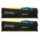 Модуль пам'яті для комп'ютера DDR5 32GB (2x16GB) 6000 MHz Beast RGB Kingston Fury (ex.HyperX) (KF560C30BBAK2-32)