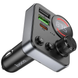 АЗУ з FM-модулятором HOCO E86 Alegria 48W dual port PD30W+QC3.0 car BT FM transmitter Black (6942007646956)
