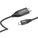 Кабель HOCO UA16 Type-C to HDTV HD on-screen cable 2м Metal Gray (6931474755025)