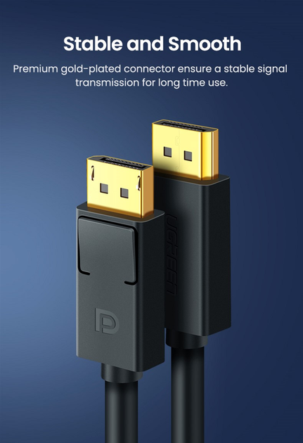 Кабель Ugreen DP102 DisplayPort 1.2 Male to Male Cable 1.5 м Black (UGR-10245)