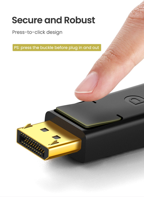 Кабель Ugreen DP102 DisplayPort 1.2 Male to Male Cable 1.5 м Black (UGR-10245)