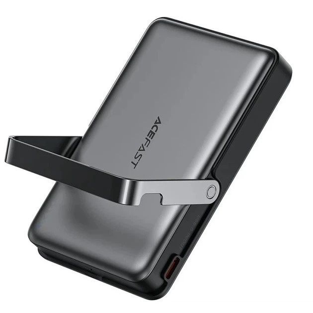 Повербанк ACEFAST M17 PD20W/22.5W magnetic fast charging power bank with built-in stand 10000mAh Black