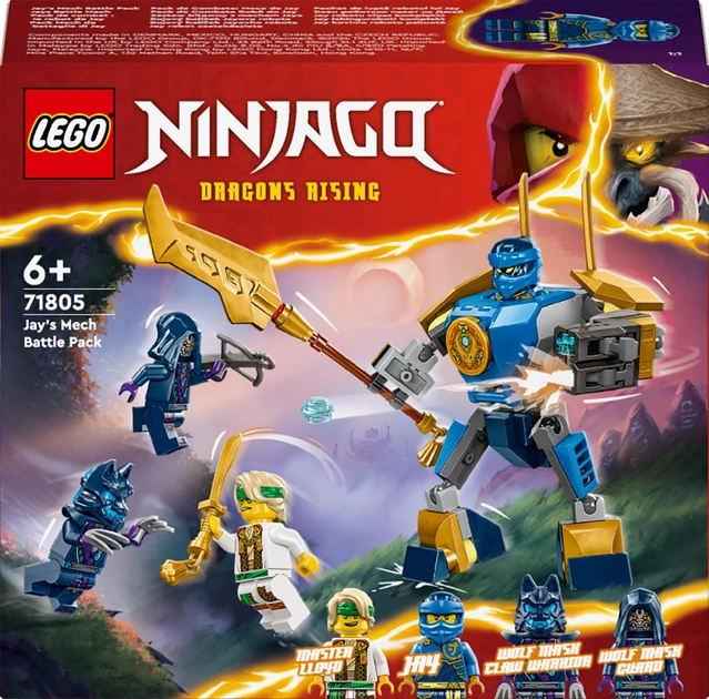 Конструктор LEGO NINJAGO Боевой набор робота Джея 78 деталей (71805)