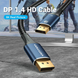 Кабель Vention Cotton Braided DP Male to Male HD Cable 8K 1.5M Blue Aluminum Alloy Type (HCELG)