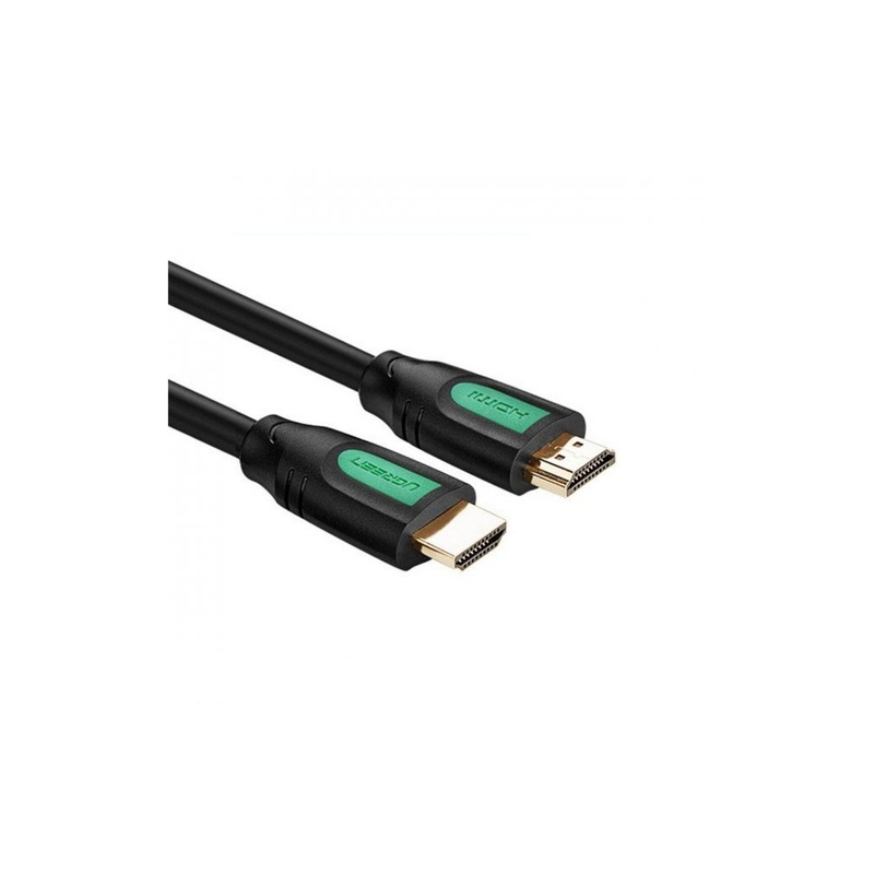 Кабель мультимедийный HDMI to HDMI 1.0m HD101 Round Yellow/Black Ugreen (10115)