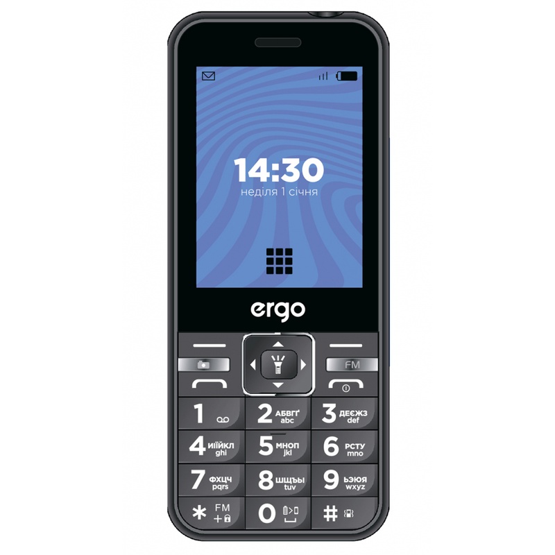 Мобильный телефон Ergo E281 Black, Черный