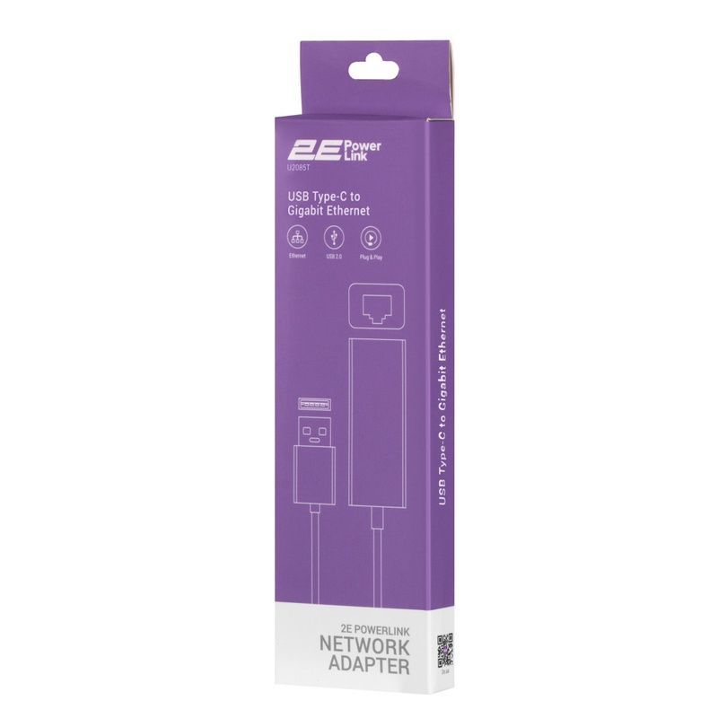 Сетевой адаптер 2E USB Type-C to Gigabit Ethernet (2E-U2085T)