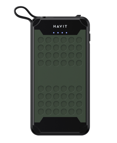Защищенный повербанк Havit HV-FS214 10000mAh, IP67, 2.1A, Green