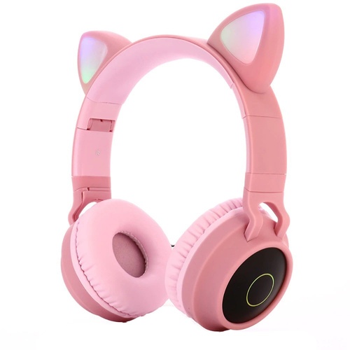 Навушники дитячі з вушками рожеві Havit HV-H625BT Bluetooth