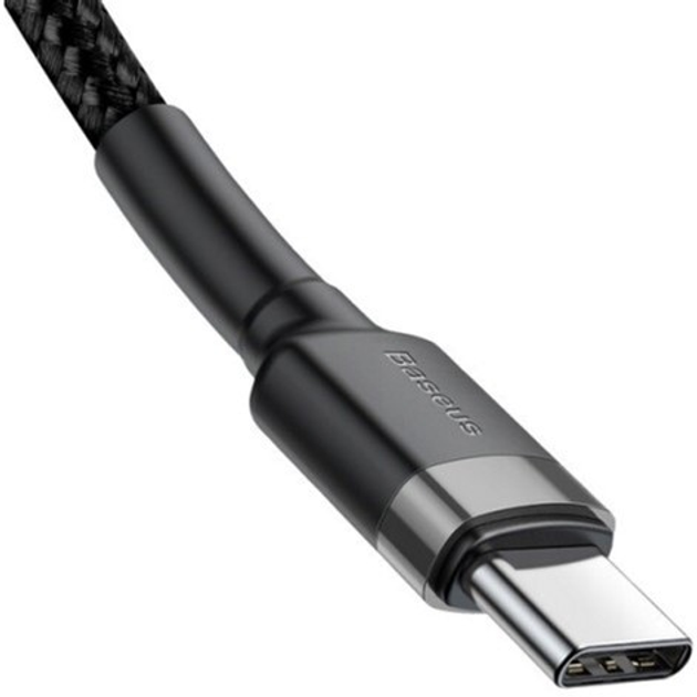 Кабель Baseus Cafule PD2.0 60W flash charging USB cableType-C-Type-C (20V 3A)2M Gray+Black (CATKLF-HG1)