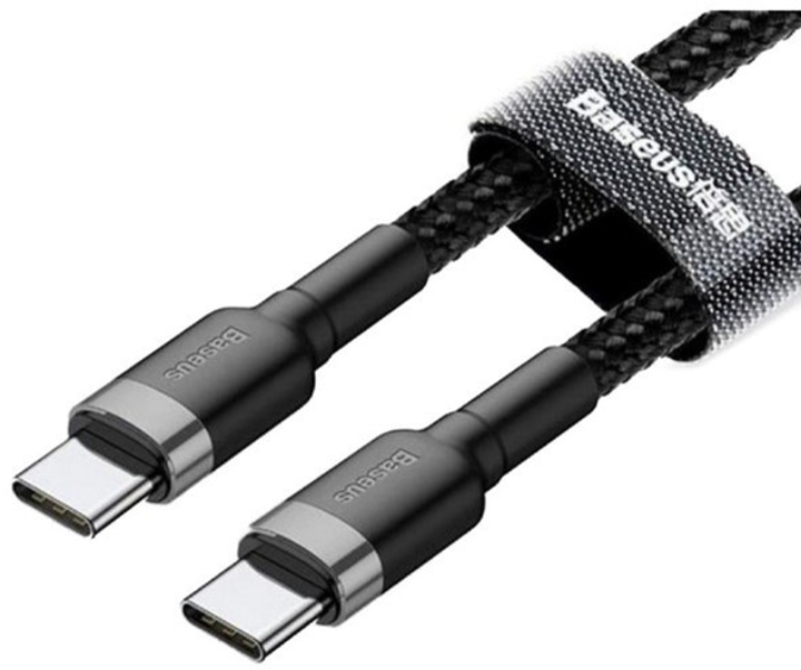 Кабель Baseus Cafule PD2.0 60W flash charging USB cableType-C-Type-C (20V 3A)2M Gray+Black (CATKLF-HG1)