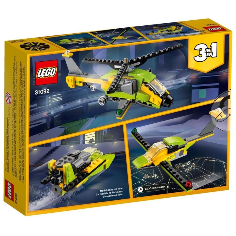 Конструктор LEGO Creator Приключения на вертолёте 114 деталей (31092)