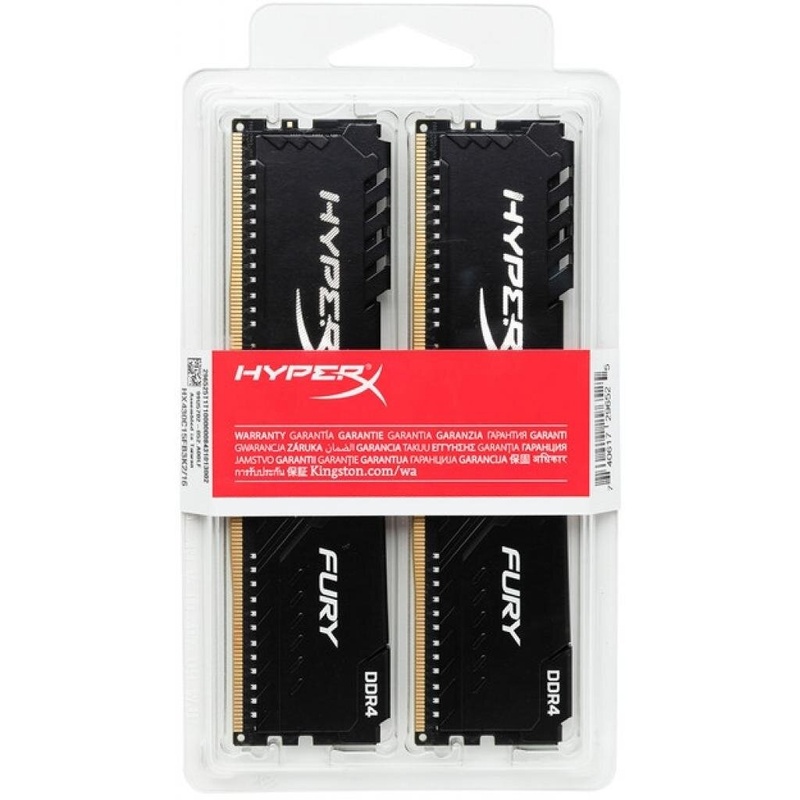 Модуль памяти для компьютера DDR4 8GB (2x4GB) 2666 MHz HyperX Fury Black Kingston (HX426C16FB3K2/8)