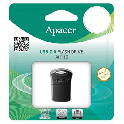 USB флеш накопичувач Apacer 32GB AH116 Black USB 2.0 (AP32GAH116B-1)