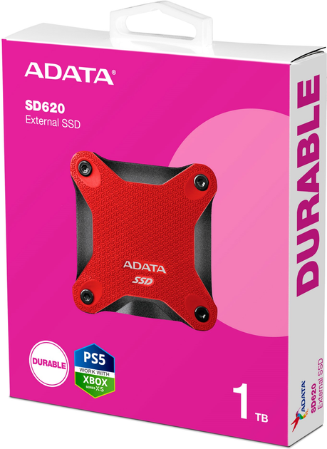 SSD ADATA SD620 1TB USB 3.2 520/460Mb/s Red (SD620-1TCRD)