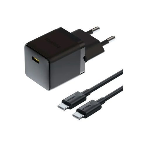 Зарядное устройство Baseus Palm Fast Charger 1C 20W + Cable 1.0m Type-C 60W black (P10111602113-01)