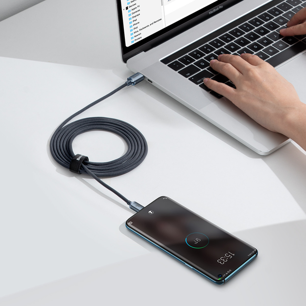 Кабель Baseus Crystal Shine Series Fast Charging Data Cable Type-C to Type-C 100W 2m Black (CAJY000701)