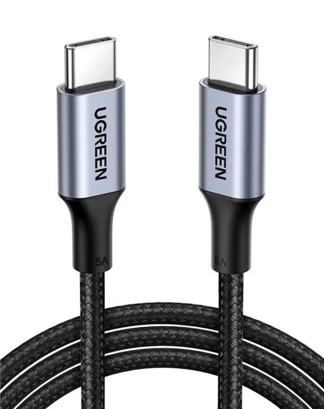 Кабель UGREEN US316 USB-C Cable Aluminum Case with Braided 2m (Black) (UGR-70429)