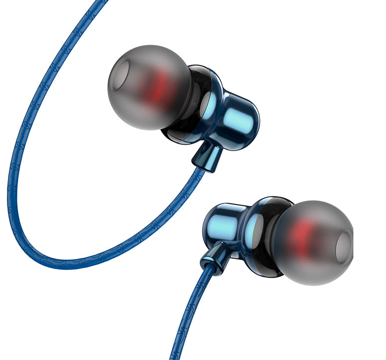 Наушники с микрофоном Borofone BM65 Sole wire-controlled earphones with mic Extreme night Black (BM65B)