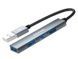 Хаб Essager Fengyang 4 in 1 Splitter USB-A port Grey (EHBA04-FY0G-P)