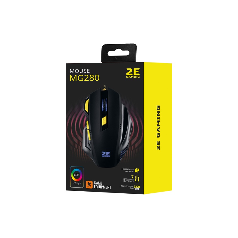 Ігрова мишка 2E Gaming MG280 LED USB Black (2E-MG280UB)